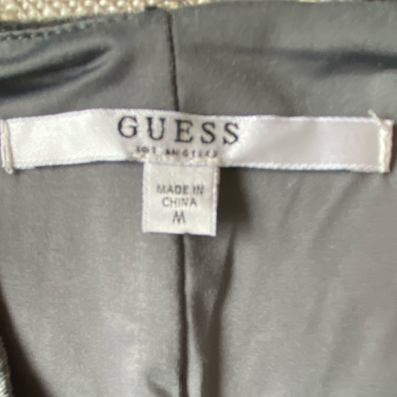 Guess Grey Lace Trim V-Neck Velour Party Nada Mini Dress- Sz- M - Picture 11 of 16